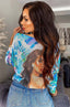 Girl Printed Batwing Top